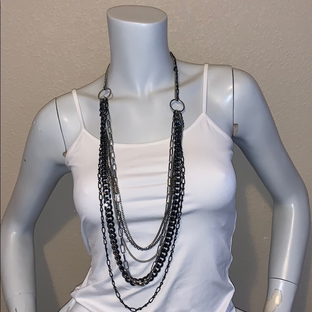 Multi Metal Layered Necklace